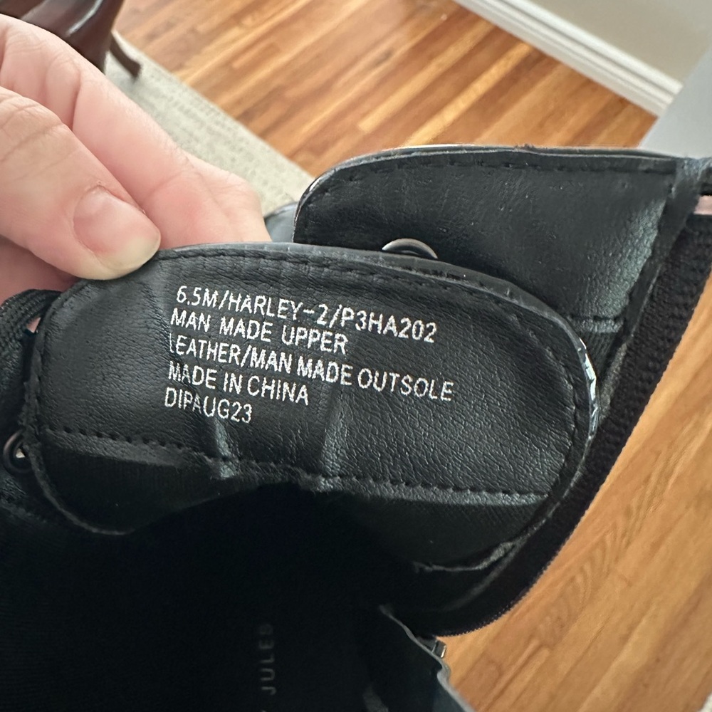 Sincerely Jules - Black Leather Combat Boots (size 6.5) - Picture 5 of 5